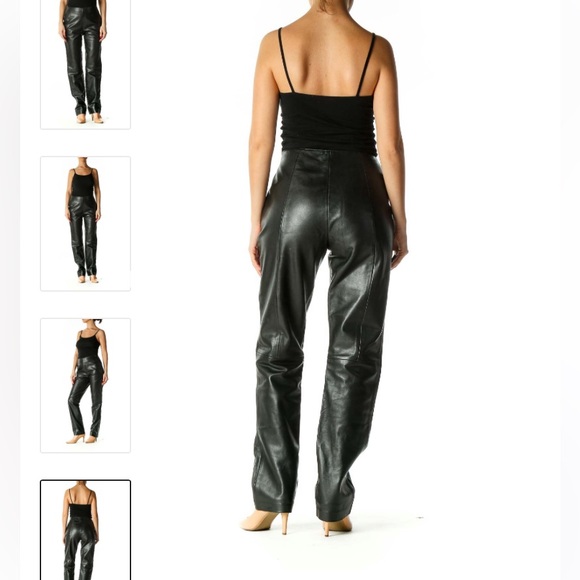 MUST GO 🥳NEW ITEM HUGO BUSCATTI  leather pants 🌸🌸 - Picture 5 of 12